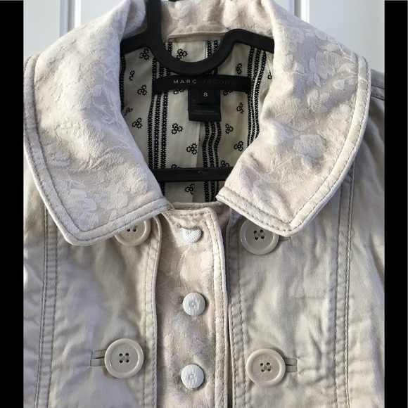 Marc Jacobs Cream Cotton Blazer Jacket UK8 - Picture 2 of 3